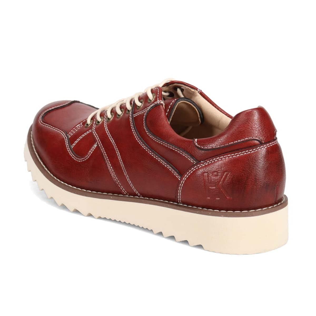 HIROKO KOSHINO HOMME  メンズ こがし系の素材を採用したカジュアルスニーカー　HR5903 WINE 25.0