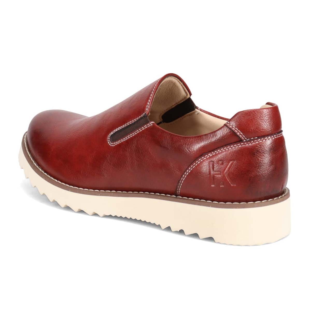 HIROKO KOSHINO HOMME  メンズ こがし系の素材を採用したカジュアルスリッポンスニーカー　HR5907 WINE 25.0