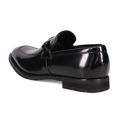 HIROKO KOSHINO HOMME  メンズ エレガント ビット金具付きユーチップスリッポンドレスシューズ　HR8004 BLACK 25.0