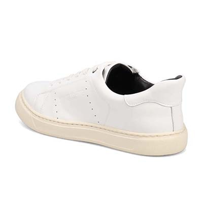 HIROKO KOSHINO HOMME ヒロココシノオム メンズ 本革 レザースニーカー クイックフィット HR8201 サイドマッケイ 軽量 カジュアル ビジネス　HR8201 WHITE 25.0