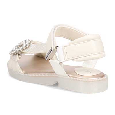 HIROKO KOSHINO FEMME　スポーツテイストのビジューサンダル　HRL1007 WHITE M　(23.0～23.5)