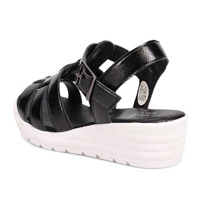 HIROKO KOSHINO FEMME　ウエッジソールグルカサンダル　HRL2006 BLACK M　(23.0～23.5)