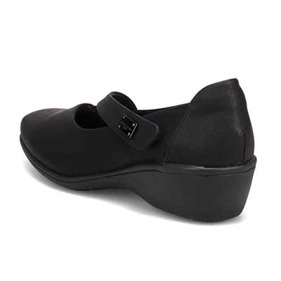 【撥水加工】HIROKO KOSHINO FEMME　超軽量ウエッジソール カジュアルパンプス　HRL2008 BLACK 23.0