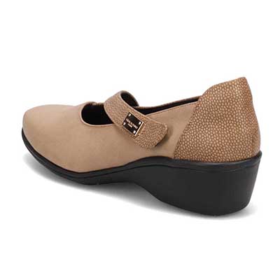 【撥水加工】HIROKO KOSHINO FEMME　超軽量ウエッジソール カジュアルパンプス　HRL2008 GREGE 23.0