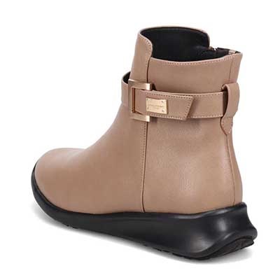 【撥水加工】HIROKO KOSHINO FEMME　防滑仕様デザインショートブーツ　HRL2011 OAK 23.0