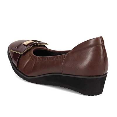 【撥水加工】HIROKO KOSHINO FEMME　超軽量、シャーリングウエッジパンプス　HRL2012 D-BROWN 23.0