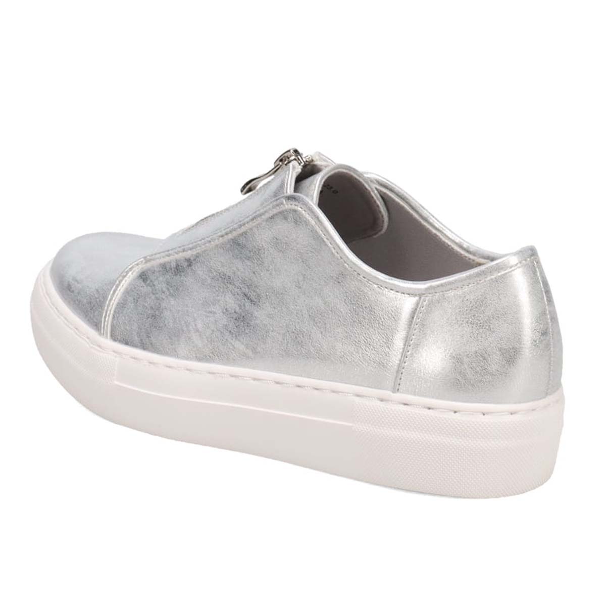 HIROKO KOSHINO FEMME センターファスナーで履きやすいスニーカー　HRL2017 SILVER 23.0