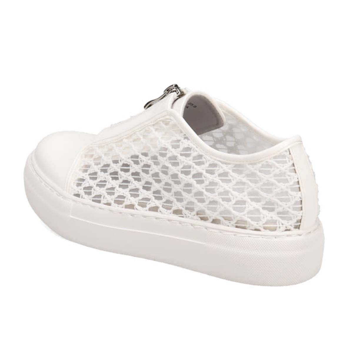 HIROKO KOSHINO FEMME センターファスナーで履きやすいスニーカー　HRL2017 WHITE/C 23.0