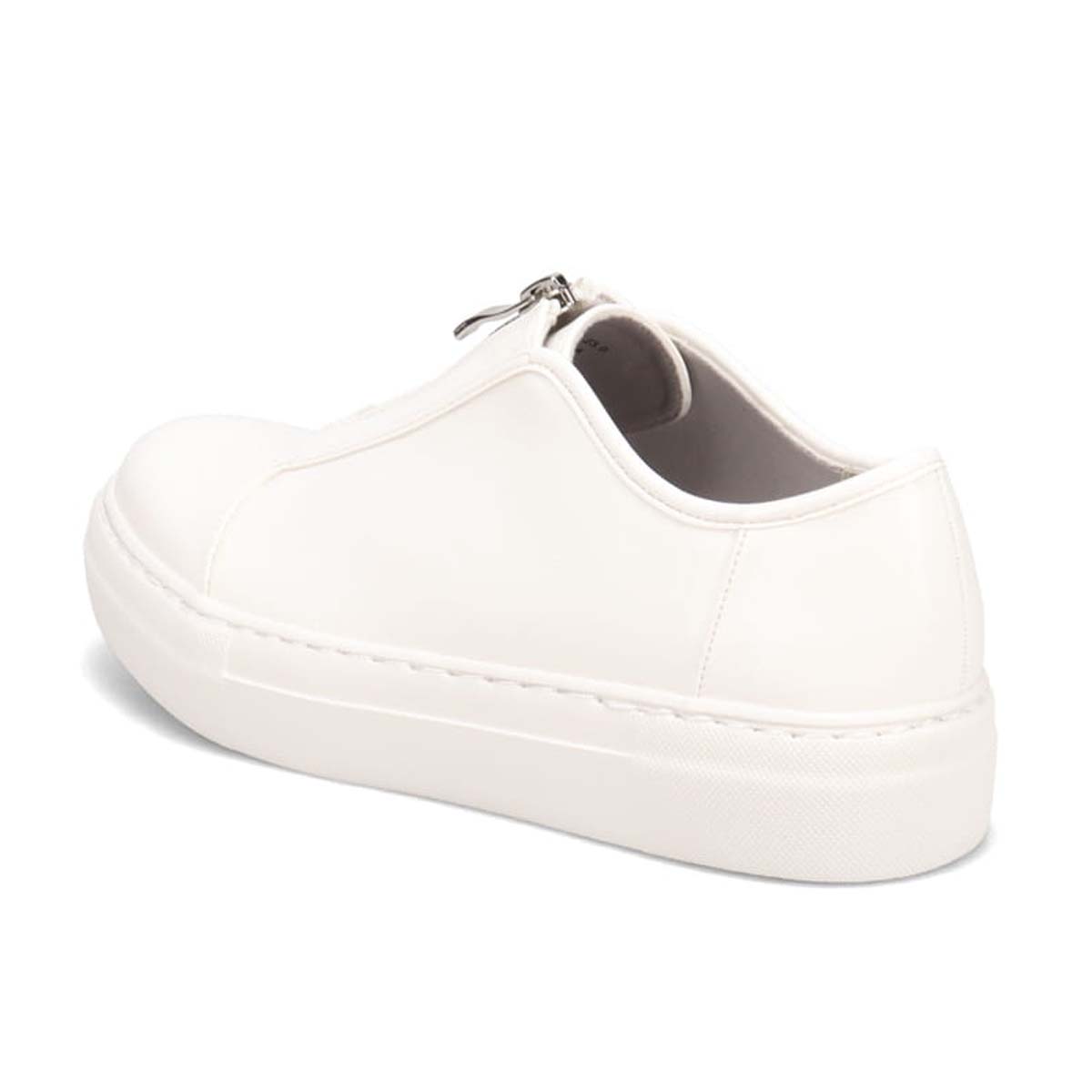 HIROKO KOSHINO FEMME センターファスナーで履きやすいスニーカー　HRL2017 WHITE 23.0