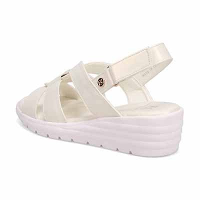 HIROKO KOSHINO FEMME クロスベルトウェッジサンダル HRL2028 IVORY 23.0