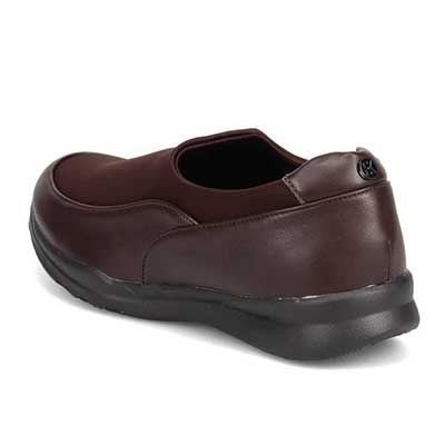 【撥水加工】HIROKO KOSHINO FEMME 素材コンビ　スリッポンシューズ　HRL3001A D-BROWN 23.0