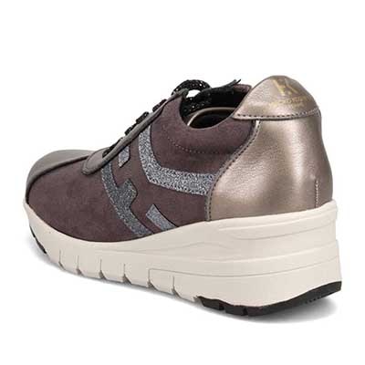 【撥水加工】HIROKO KOSHINO　ヒールタイプ・ハイカットスニーカー　HRL3005 ETHANE 23.0