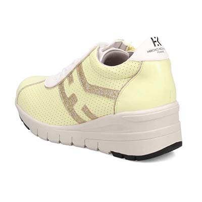 HIROKO KOSHINO　ヒールタイプ・ハイカットスニーカー　HRL3005 YELLOW 23.0