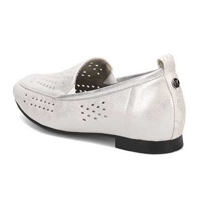 HIROKO KOSHINO FEMME　インヒールモカパンプス　HRL4003 SILVER 23.0