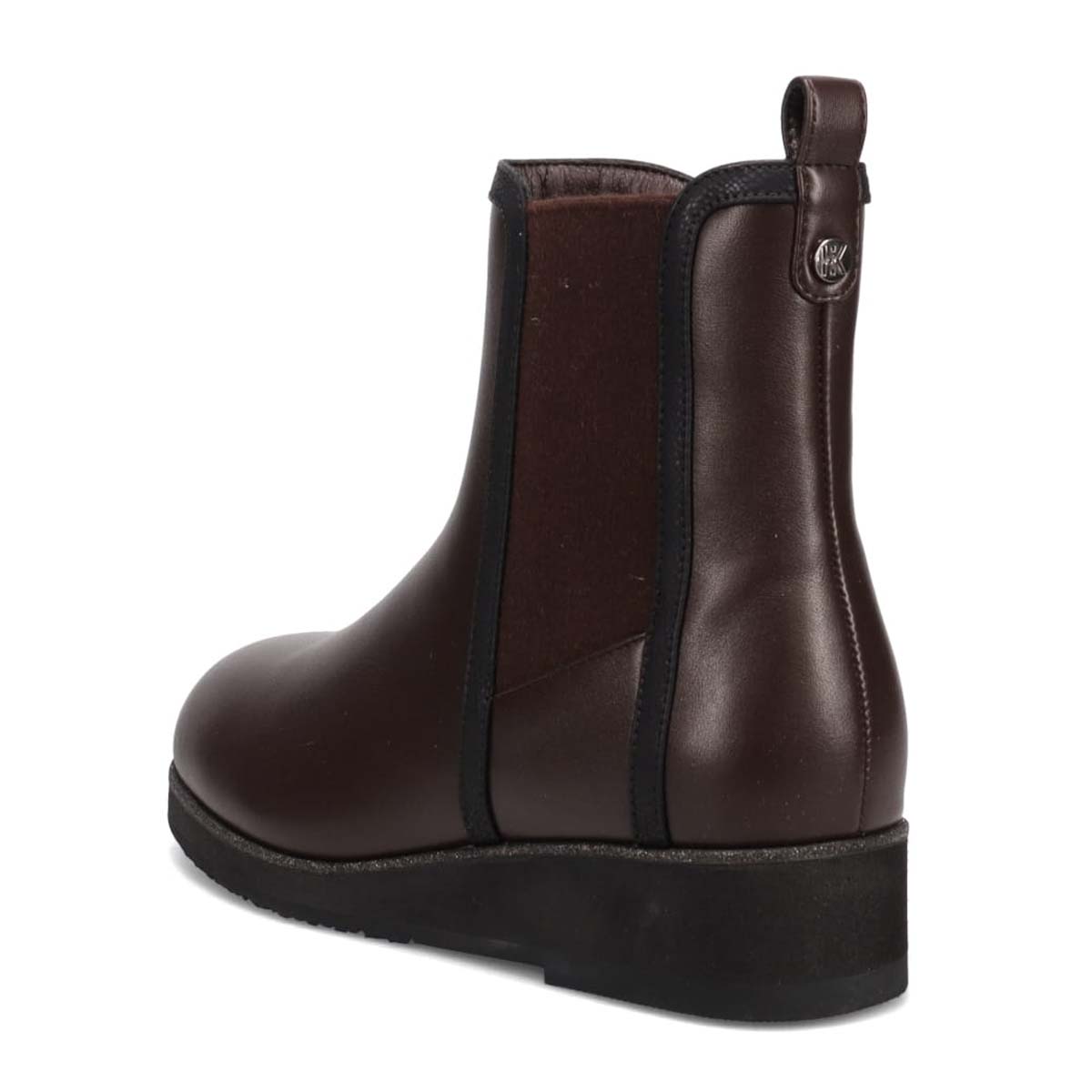 【撥水加工】HIROKO KOSHINO FEMME グラスファイバー配合ソール・サイドゴアブーツ　HRL4008 BROWN 23.0