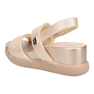 HIROKO KOSHINO FEMME 屈曲性のある6cmウェッッジソールサンダル　HRL5000 GOLD M　(23.0～23.5)