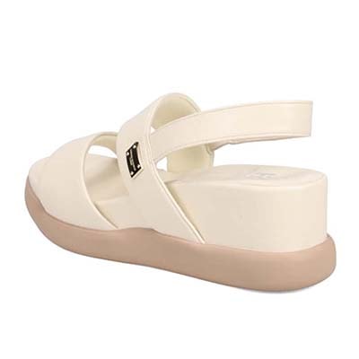 HIROKO KOSHINO FEMME 屈曲性のある6cmウェッッジソールサンダル　HRL5000 IVORY M　(23.0～23.5)