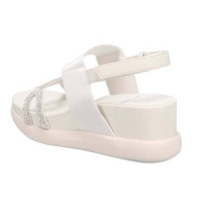 HIROKO KOSHINO FEMME 屈曲性のある 6cmウェッッジソールデザインサンダル　HRL5002 IVORY M　(23.0～23.5)