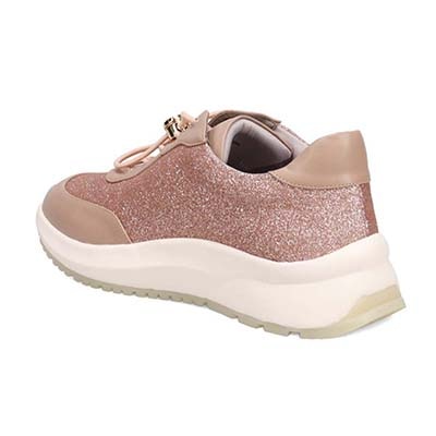 HIROKO KOSHINO FEMME グリッターとラインストーンで華やかなスニーカー　HRL5003 L-PINK 23.0