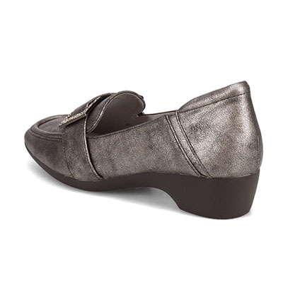 HIROKO KOSHINO FEMME　足元に華やぎと上品さを ヌバック×スムース素材 コンビローファー　HRL5004 ETHANE 23.0