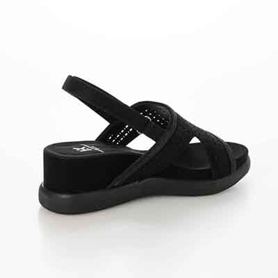 HIROKO KOSHINO FEMME ウェッジサンダル　HRL5010 BLACK M　(23.0～23.5)