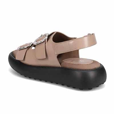 HIROKO KOSHINO FEMME バックル付きサンダル　HRL5011 OAK M　(23.0～23.5)