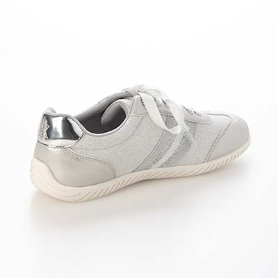 HIROKO KOSHINO FEMME キラキラ輝くメッシュに心躍る。バレエスニーカー　HRL7000 SILVER 23.0