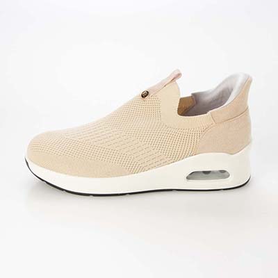 HIROKO KOSHINO FEMMEシンプルニットのスリッポンスニーカー HRL9000 BEIGE 23.0