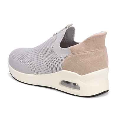 HIROKO KOSHINO FEMMEシンプルニットのスリッポンスニーカー HRL9000 L-GRAY 23