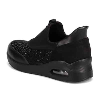 【撥水加工】HIROKO KOSHINO FEMME 大人のクイックフィットスニーカー HRL9001 BLACK 23