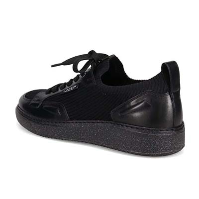 ランバンオンブルー LANVIN en Bleu 「リカバリーインソール」搭載で指圧効果により血行を115％促進。ニットスニーカー　LB1005XR BLACK 25.0