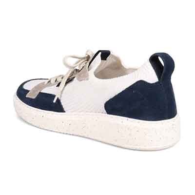 ランバンオンブルー LANVIN en Bleu 「リカバリー指圧インソール」搭載で指圧効果により血行を115％促進。ニットスニーカー　LB1005XR WHITE/NAVY 25.0