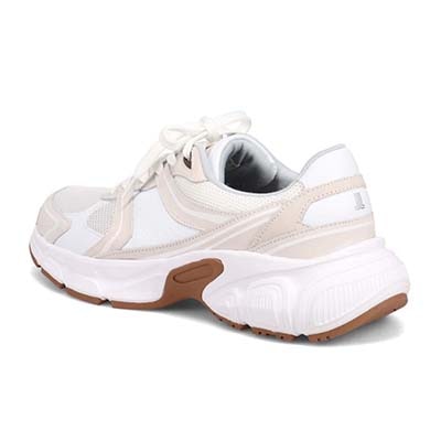 ランバンオンブルー LANVIN en Bleu 「リカバリーインソール」搭載で指圧効果により血行を115％促進。レースアップカジュアルスニーカー　LB5231XR WHITE 25.0