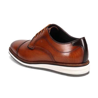 ランバンコレクション LANVIN COLLECTION 「リカバリーインソール」搭載で指圧効果により血行を115％促進。アンティーク仕上げカジュアルドレスダービーシューズ　LV1017XR BROWN 25.0