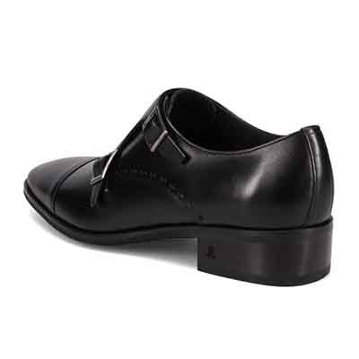 ランバンコレクション LANVIN COLLECTION 「Recovery Shiatsu Insole」搭載で指圧効果により血行をよくする。ダブルモンクストラップドレスシューズ　LV1021XR BLACK 25.0