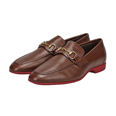 madras バイカラー・ラバーソールを使用した　ソフトスリップオンシューズ　Ｍ493 D-BROWN 25.0