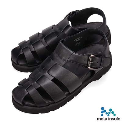 マドラス madras 特許 リカバリーメタインソール搭載シューズ メンズ グルカサンダル　M534MT BLACK M(25.5~26.0cm)