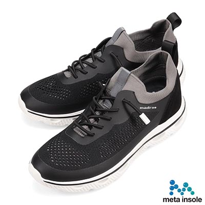 マドラス madras 特許 リカバリーメタインソール搭載シューズ  カジュアルニットスニーカー　M593MT GRAY/KHAKI M(25.0cm～25.5cm)