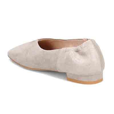 マドラス東京ファクトリー製ハンドメイド　ストレスフリーな履き心地　Ｖカットセンターシームバレエシューズ　MAL0031 L-GRAY-PR 23.0