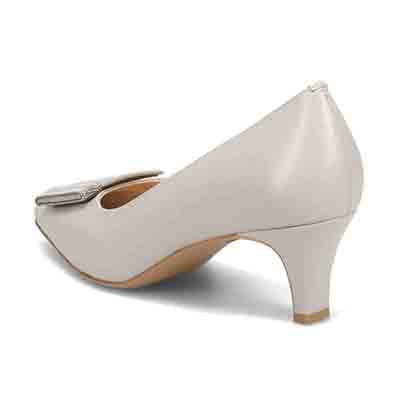 マドラス madras 特許 リカバリーメタインソール搭載 5.5ｃｍ ラグジュアリーなモチーフ付き ソフトなスクエアトゥパンプス MAL9106SMT L-GRAY 23.0