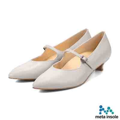 マドラス madras 特許 リカバリーメタインソール搭載  カジュアル 3.5cm  甲ベルト付き ローヒールパンプス MAL9107SMT L-GRAY 23.0