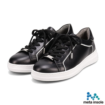 マドラス madras 特許 リカバリーメタインソール搭載 ソフトな履き心地のレザースニーカー　MAL9112AMT BLACK 36（23.0ｃｍ相当）