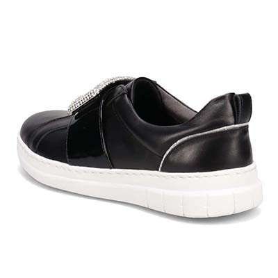 マドラス madras 特許 リカバリーメタインソール搭載 ビジューデザインのレザースニーカー　MAL9117MT BLACK 36（23.0ｃｍ相当）