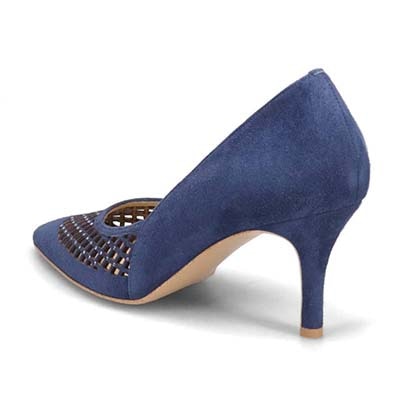 マドラス madras 特許 リカバリーメタインソール搭載 7cmヒール デザインパンプス　MAL9122MT BLUE-SILKY 23.0