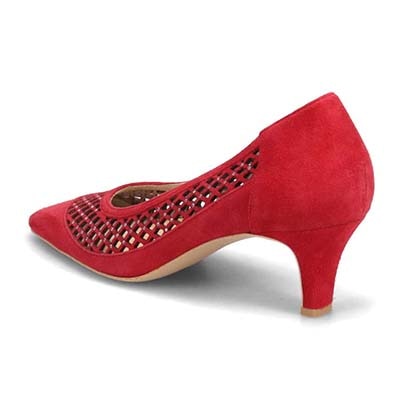 マドラス madras 特許 リカバリーメタインソール搭載 5.5cmヒール のカットワークデザインパンプス　MAL9123MT RED-SILKY 23.0