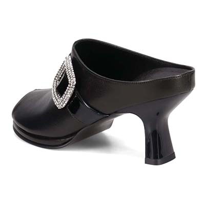 マドラス madras 特許 リカバリーメタインソール搭載  7ｃｍストーム入りビジューミュールサンダル MAL9125SMT BLACK M（23～23.5ｃｍ）