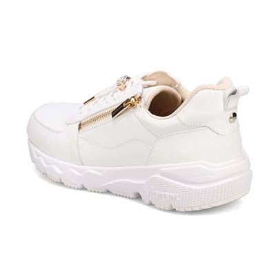 マドラス madras 特許 リカバリーメタインソール搭載  ゴールドがアクセントのエレガンでスタイリッシュなレザースニーカー　MAL9136MT BEIGE/C 5（22.5cm相当）