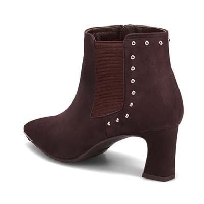 マドラス madras 特許 リカバリーメタインソール搭載  変形デザインヒールxスタッズサイドゴアショートブーツ　MAL9150MT GREGE 23.0