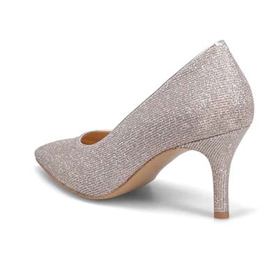 マドラス madras 特許 リカバリーメタインソール搭載  7ｃｍ煌めきラメパンプス MAL9152MT SILVER 23.0