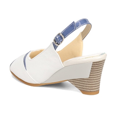 ミッシー デ ミッシー missy des missy Vカット・ウエッジサンダル  MMD3638 WHITE/C 23.0